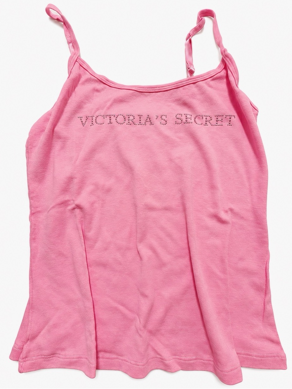 VINTAGE VICTORIA'S SECRET Y2K Rhinestone Embellished Logo Baby Cami Tank Top